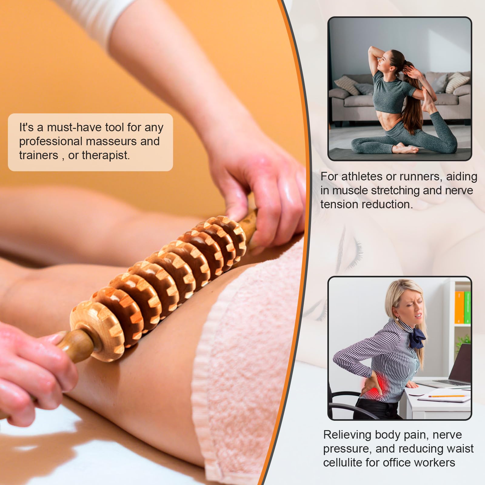 KintKita 3 in 1 Wood Therapy Massage Tool,Wooden Lymphatic Drainage Massager Maderoterapia Kit Professional Body Cellulite Massager for Body Sculpting,Contouring,Relief Muscle,Anti-Cellulite KintKita buy supplements Au