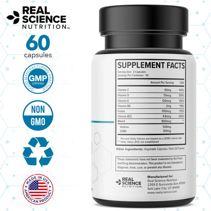 Real Science Nutrition BreatheEasy Lung Support Supplement for Lung Health & Respiratory Wellness – Lung Cleanse Formula with Vinitrox, GABA for Circulation Support - Made in USA - 60 Capsules Real Science Nutrition buy supplements Au