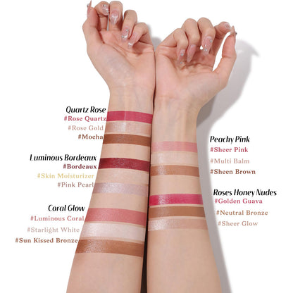 KIMUSE Face Sticks Trio, Cream Blush Stick & Highlighter Stick & Contour Stick for Sculpt the Cheeks, Long Lasting Cream Contour Stick Trio for Face Makeup, with Brush KIMUSEBuy Supplements Australia