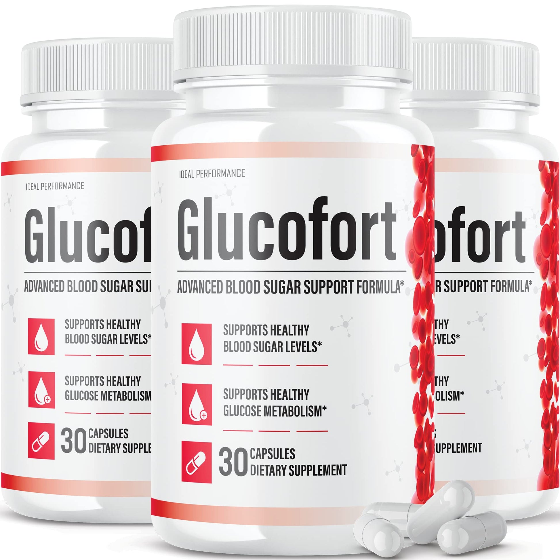 IDEAL PERFORMANCE (Official) Glucofort Supplement Support Formula (3 Pack) IDEAL PERFORMANCE buy supplements Au