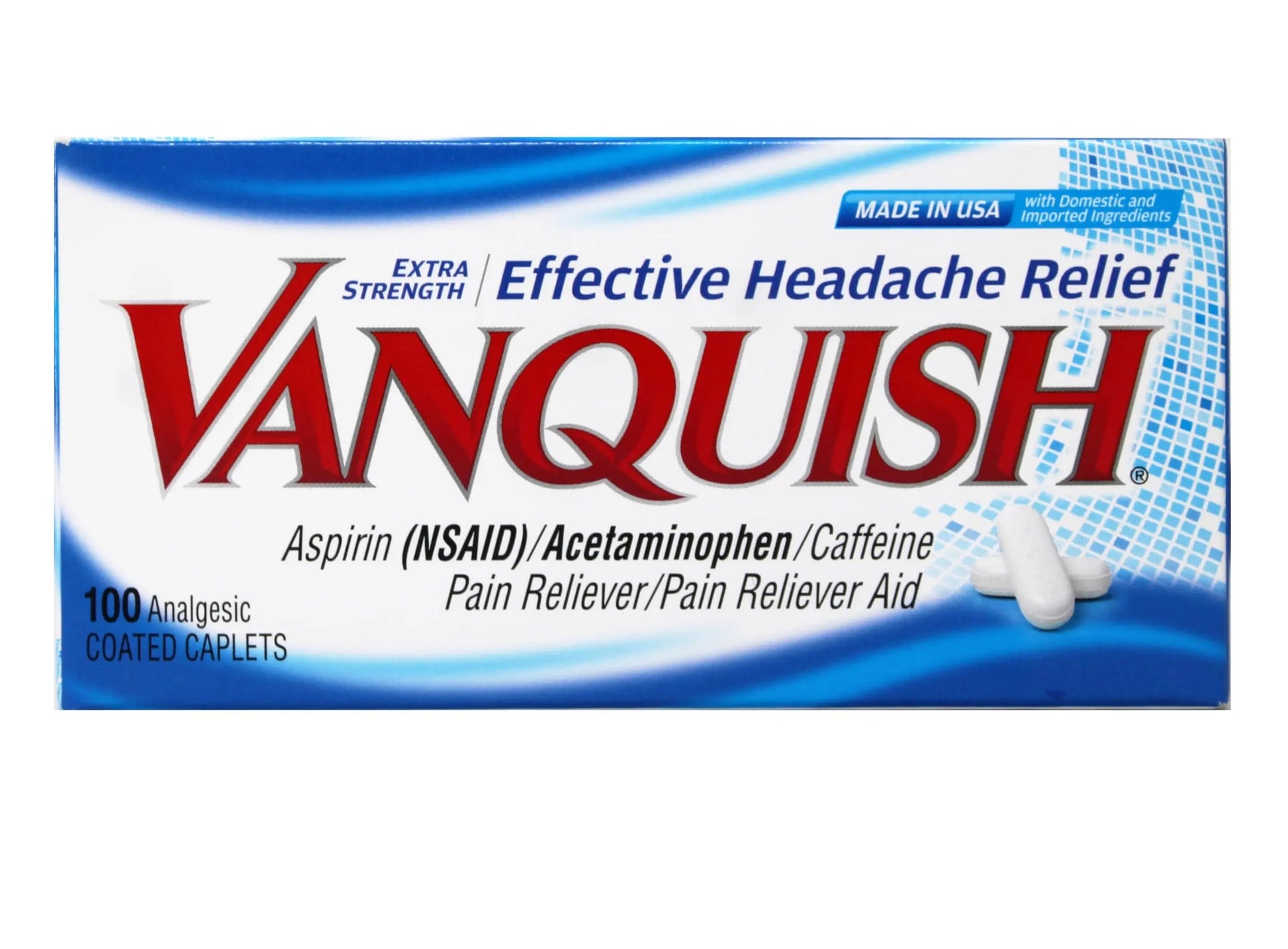 Vanquish Extra Strength Pain Reliever Caplets-100 ct. (Pack of 3) VanquishBuy Supplements Australia