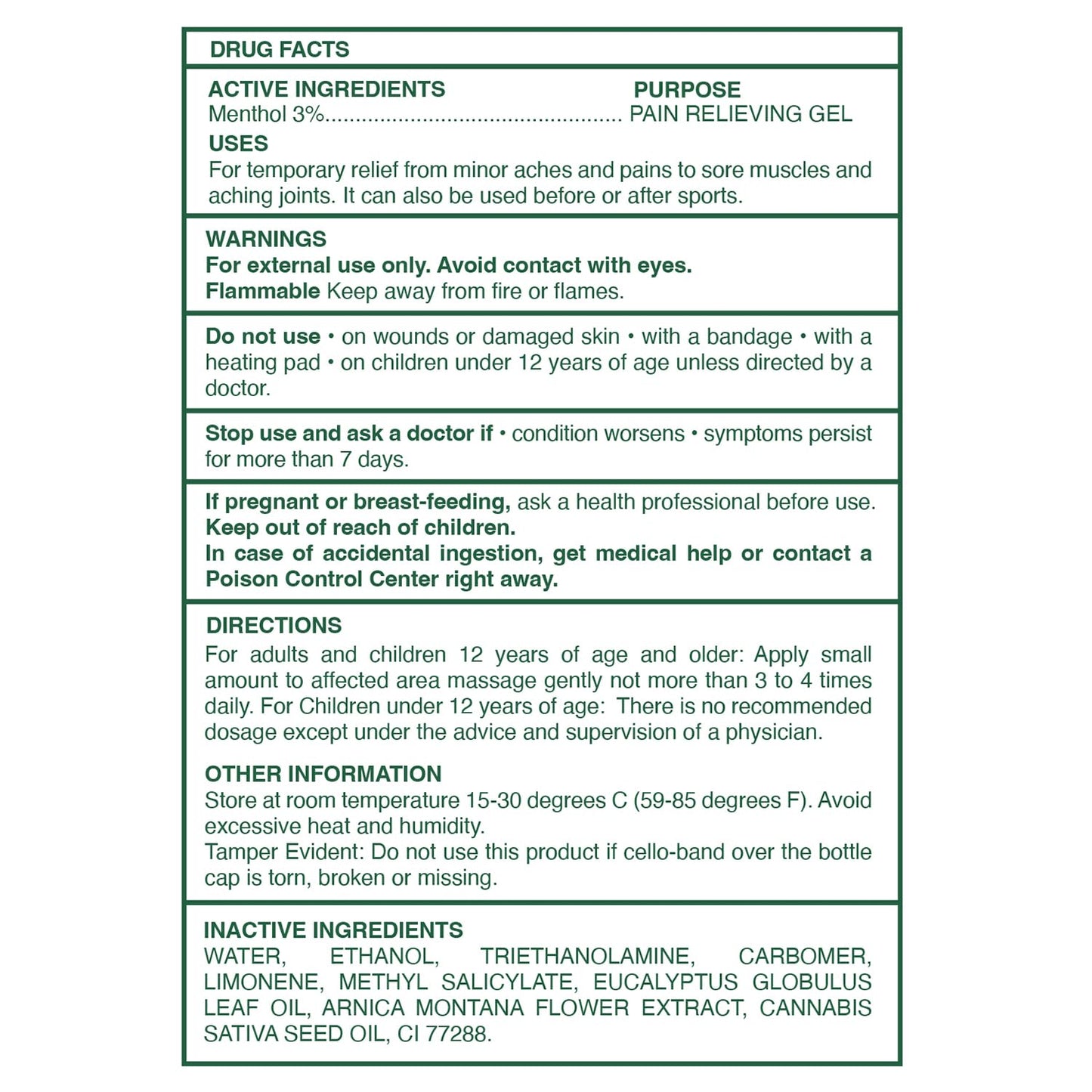 Ross D’Elen Green Menthol Gel Small - 3 Pack (3) ROSS D'ELENBuy Supplements Australia