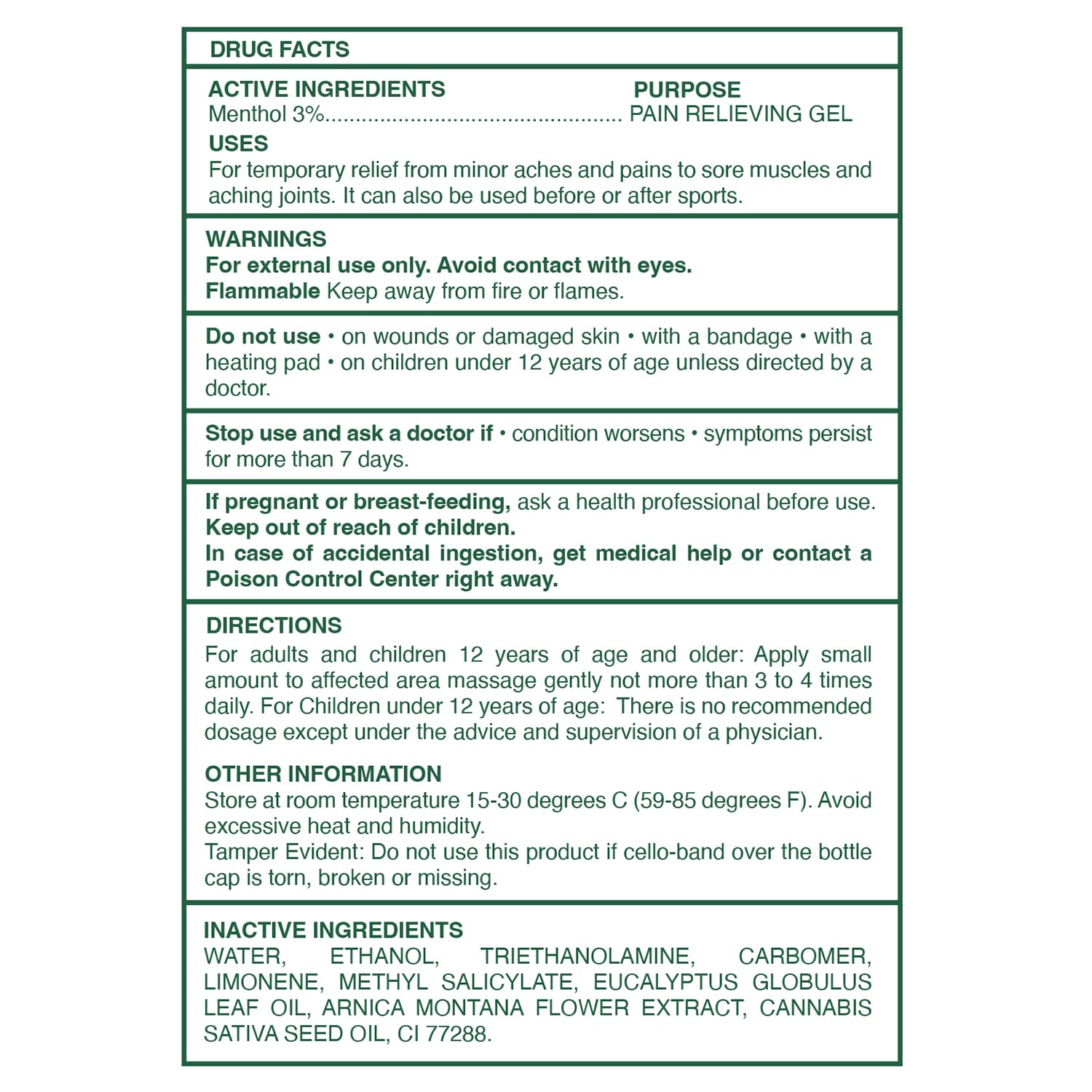 Ross D’Elen Green Menthol Gel Small - 3 Pack (3) ROSS D'ELENBuy Supplements Australia