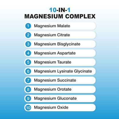 Puregen Labs 10 in 1 Magnesium Complex 500mg with B6-120 Veggie Capsules [High Absorption and Bioactivity] Non-GMO, NO Gluten and Dairy P Puregen Labs buy supplements Au