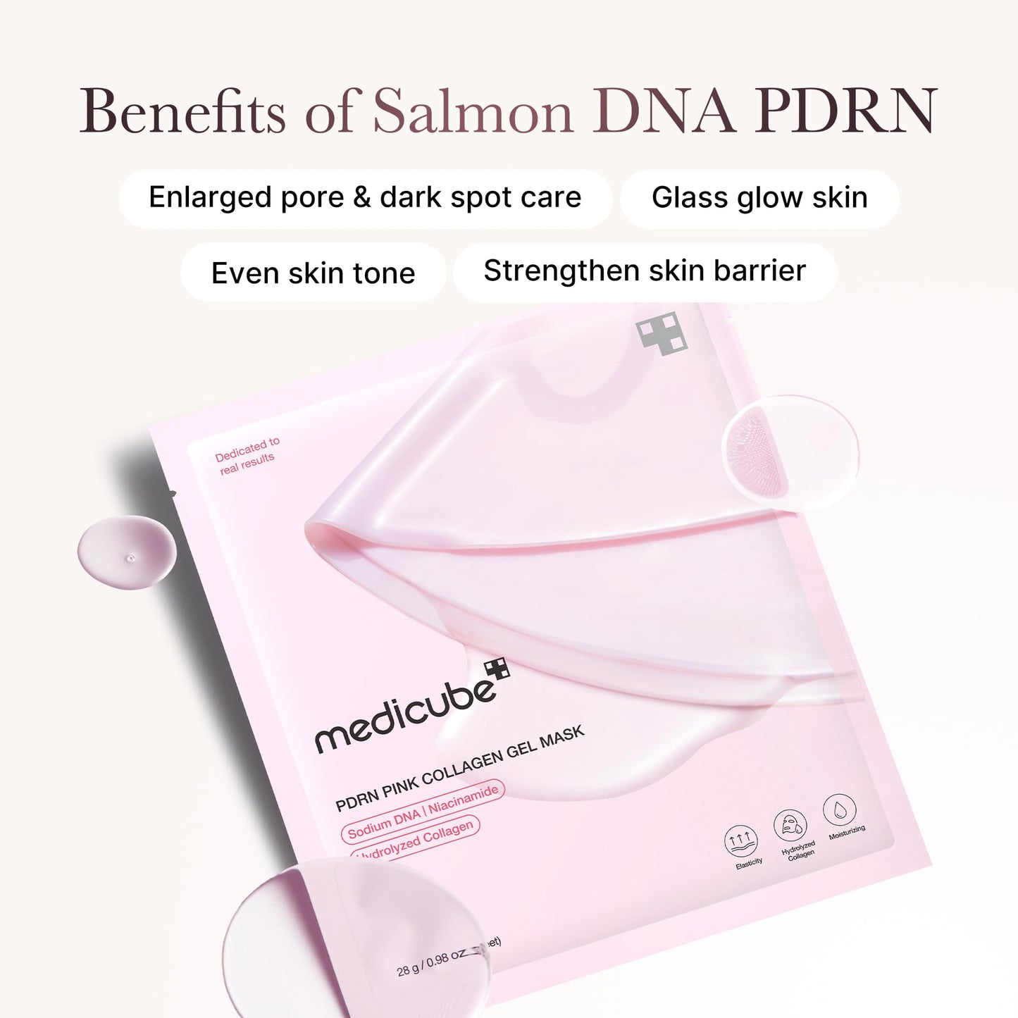 medicube Jelly Gel Mask with Salmon DNA PDRN Pink Collagen | Overnight Face Mask