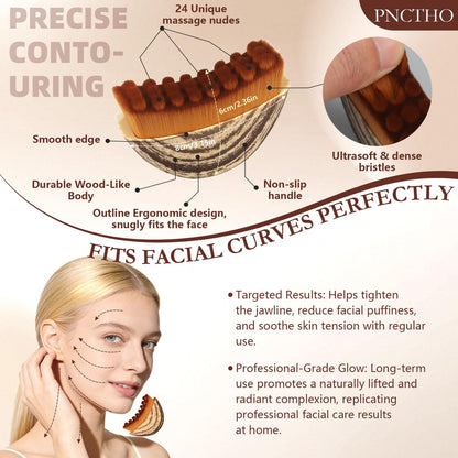 Pnctho 2026 New 2 Pcs Lymphatic Contour Face Brush,Lymphatic Drainage Massager for Chin & Neck, Jawline & Neck Lymphatic Massage Brush for Contouring, De-Puffing & Smoother Skin, Skin Firming 2 Pack Pnctho buy supplements Au