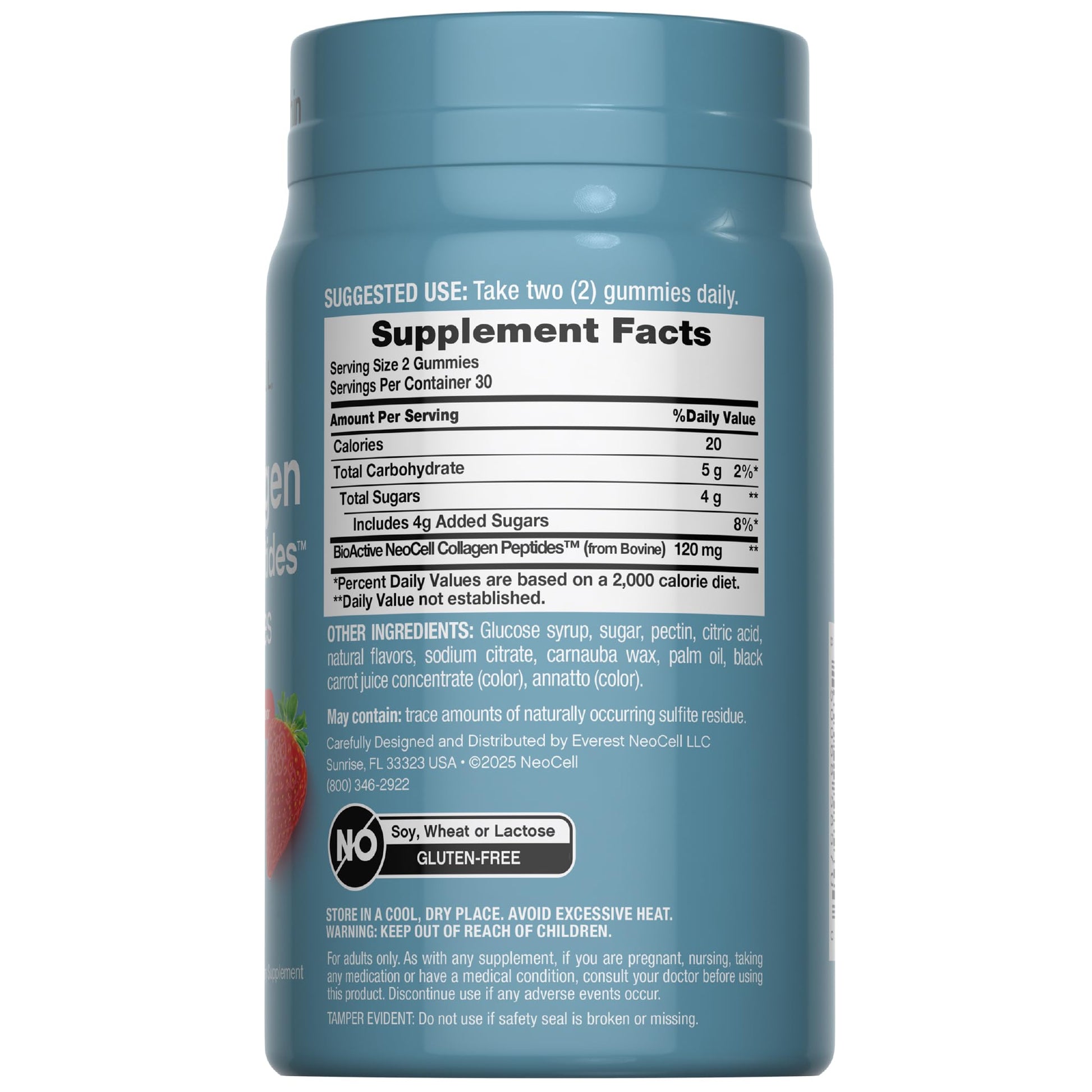 NeoCell Collagen Peptides Gummies | 60 Count | Types I & III | Advanced Formula Supplement | for Women and Men NeoCell buy supplements Au