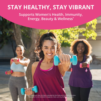 Multivitamin for Women with 39 Key Nutrients, Essential Vitamins, Minerals, Horny Goat Weed, Maca, Wild Yam, Red Clover, Cranberry, Arginine, Herbal Supplement | 60 Vegan Capsules | 1 Month Supply NuBest buy supplements Au
