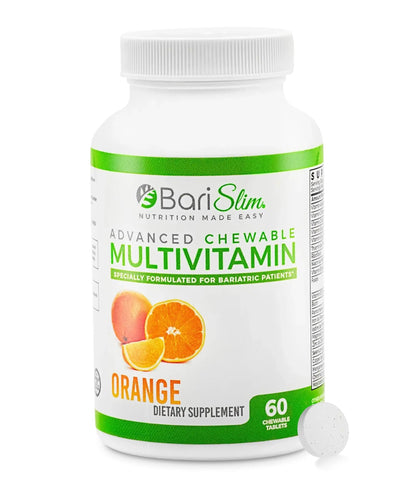 BariSlim Advanced Chewable Bariatric Multivitamin Tablets - Bariatric Vitamin and Supplement for Post Bariatric Surgery Including Gastric BariSlim