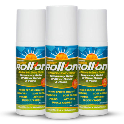 Premiere's Pain Spray All-Natural Menthol & Peppermint Roller Herbal Blend for Joint and Nerve Pain, Muscle Soreness, Sprains, Cramps, Sports Injuries, Back Pain & Neck Shoulder Aches - 3 Pack Premiere's Pain SprayBuy Supplements Australia