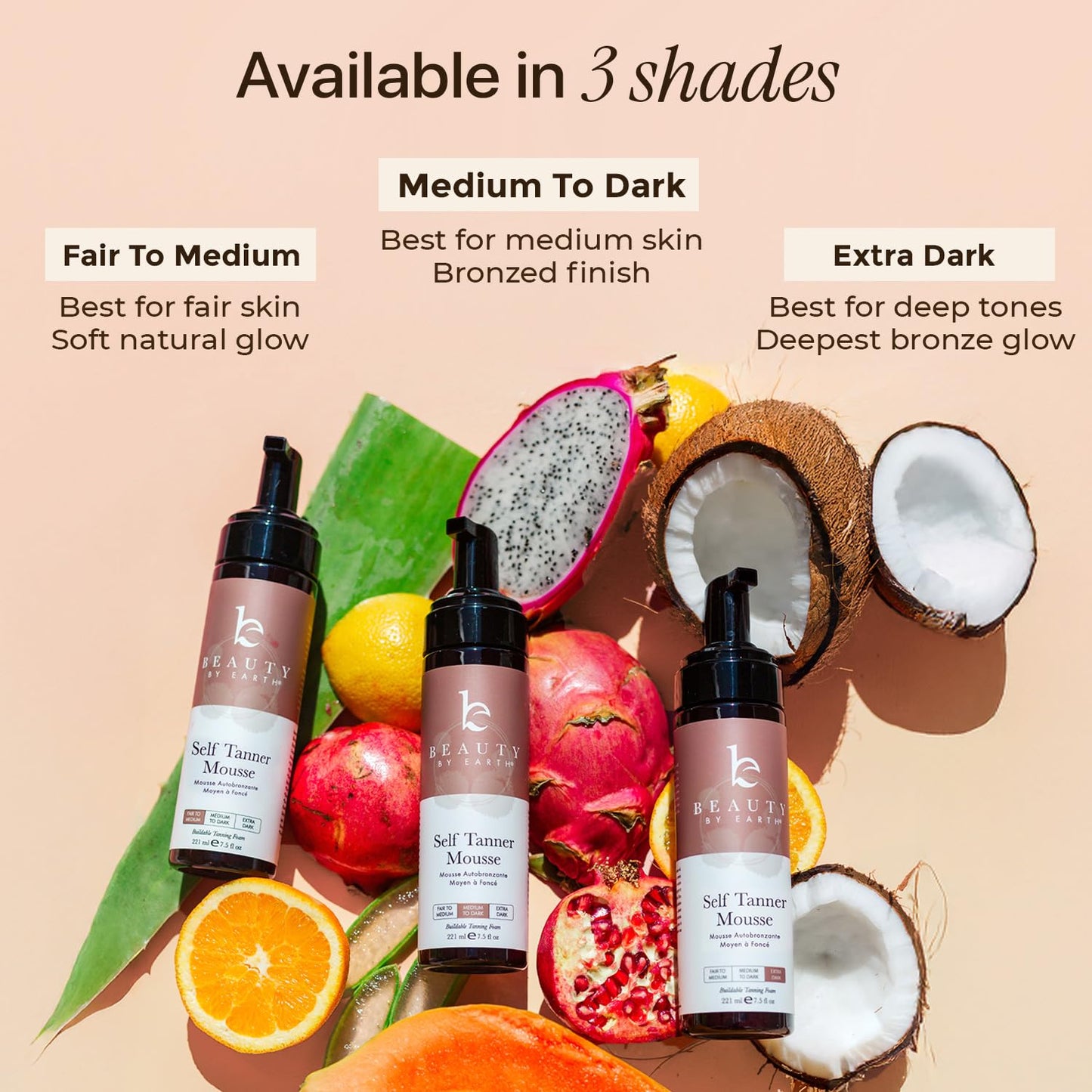 Self Tanner Mousse - USA Made with Natural & Organic Ingredients, Self Tanning Mousse for Dark Fake Tan, Sunless Tanner