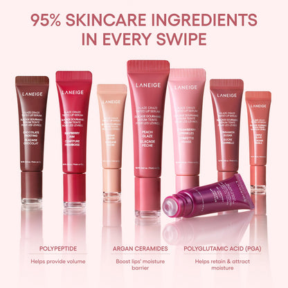 LANEIGE Glaze Craze Tinted Lip Serum, Strawberry Sprinkles: Hydrating Serum for Glossy,Nourished Lips with Plumping Polypeptides,0.42 oz LANEIGEBuy Supplements Australia