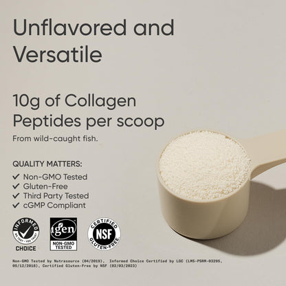 Sports Research Marine Collagen Peptides Powder - Sourced from Wild-Caught Fish, Pescatarian Friendly, Keto Certified & Non-GMO Tested - Easy to Mix in Water or Juice! (34 Servings) Sports Research buy supplements Au