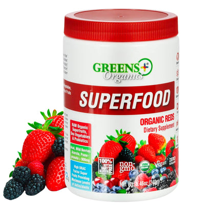 Greens+ Organic Reds Superfood Powder Organic Super Veggie Capsules Greens+ buy supplements Au