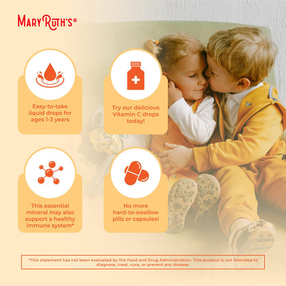 MARYRUTH'S Organic Toddler Vitamin C Drops for Immunity | Ages 1-3 Years | 15 mg Per Serving | Vitamin C for Immune Support & Overall Health | Vegan | Sugar Free