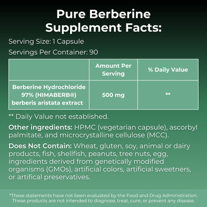 MYOXCIENCE Pure Berberine Himaberb | 500 mg of Berberine HCl per Serving | 90 Servings MYOXCIENCE buy supplements Au