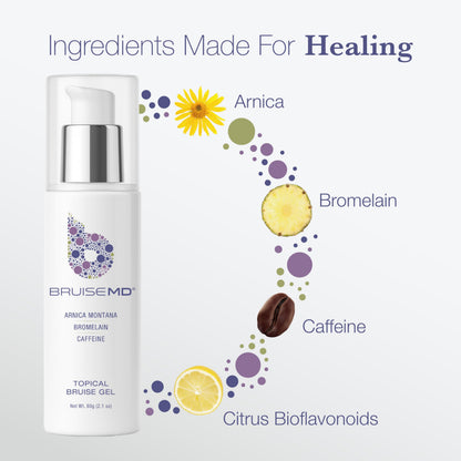 BruiseMD Topical Gel for Bruising and Swelling, 20% Arnica, Bromelain, Caffeine, Advanced Concentrated Bruise Treatment Formula, 60g (2 fl oz) BruiseMDBuy Supplements Australia