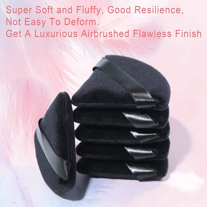 2 Pcs EVAOUXIU Triangle Powder Puff for Face Powder, Soft Plush Setting Makeup Puff, Velour Cosmetic Foundation Blender Sponge Beauty Makeup Tools (Black) EVAOUXIUBuy Supplements Australia