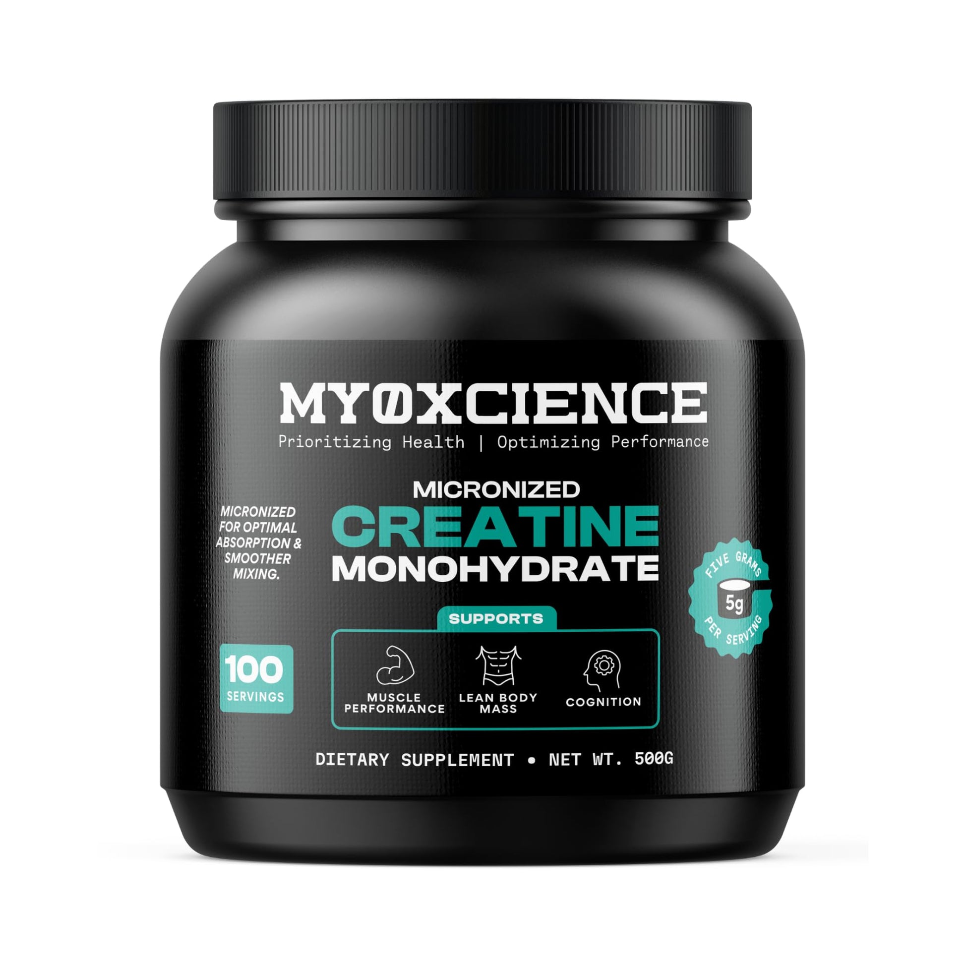 MYOXCIENCE Micronized Creatine | Supports Muscle Performance, Lean Body Mass, & Cognition | 100 Servings MYOXCIENCE buy supplements Au