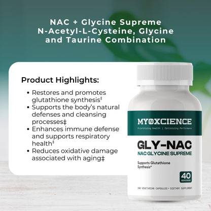 MYOXCIENCE NAC Supreme Capsules | 1.6 G N-Acetyl-L-Cysteine per Serving | 40 Servings MYOXCIENCE buy supplements Au