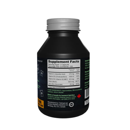 Innotech Nutrition Zinc Plus Immune Hair Skin & Nails Support Chelated Zinc Vitamin D3 & Biotin 120 Vegan Capsules Innotech Nutrition Solutions buy supplements Au