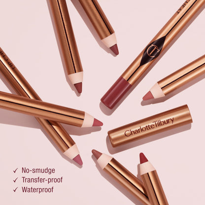 Charlotte Tilbury Lip Cheat Lip Liner Pencil - Gives Lips a Fuller-Looking, Defined Pout - Enriched with Jojoba Oil & Hyaluronic Acid - Waterproof, Smudge-Proof & Transfer-Proof - Pillow Talk Medium Charlotte TilburyBuy Supplements Australia