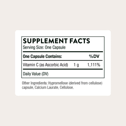 THORNE - Vitamin C 1,000 mg Supplement - Supports Healthy Immune Function & Collagen Formation - Provides Antioxidant Benefits* - Third-Party Certified - Gluten, Dairy & Soy-Free - 60 Capsules THORNE buy supplements Au
