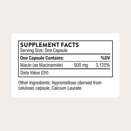 THORNE - Niacinamide - Non-Flushing Form of Vitamin B3 - Supports Skin Health & Provides Cellular Protection* - Niacin Supplement - Third-Party Certified