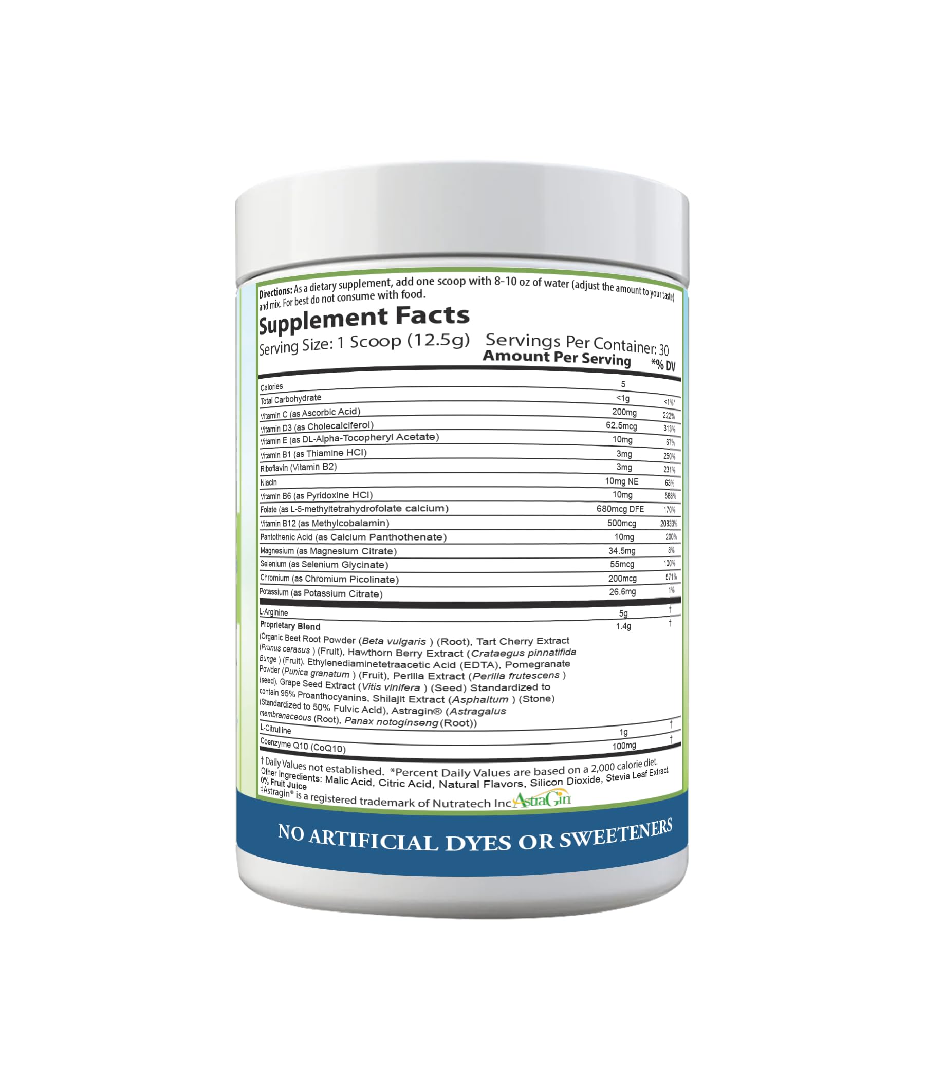 PURE® Cardio+ Nitric Oxide Heart & Circulation Support - 5000mg L-Arginine & 1000mg L-Citrulline - Lemon Lime, 30 Servings Powder, 375 Grams - CoQ10 Beet Root - High Potency Cardiovascular Formula PUREBuy Supplements Australia