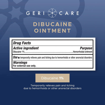 GeriCare Dibucaine Hemorroid Ointment 1% Pain-Relief Hemorrhoid Cream |Hemorroidal & Topical Analgesic| Quick Relief from Burning & Itching | Fast-Acting External Hemorrhoid Treatment 1oz (2 Pack) GeriCareBuy Supplements Australia