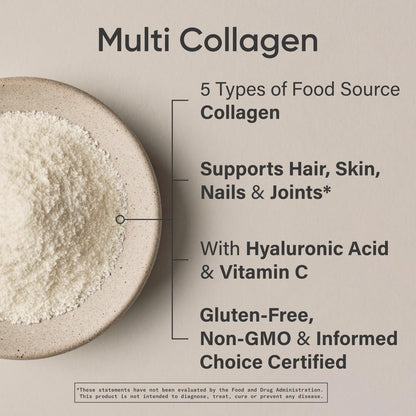 Sports Research Multi Collagen Protein Powder (Type I, II, III, V, X) with Hyaluronic Acid + Vitamin C | 5 Types of Food Based Collagen, 30 Servings (Unflavored) Sports Research buy supplements Au
