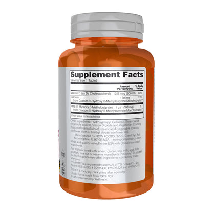 NOW Foods Sports Nutrition, HMB (β-Hydroxy β-Methylbutyrate), Double Strength 1,000 mg, 90 Tablets NOW Foods buy supplements Au