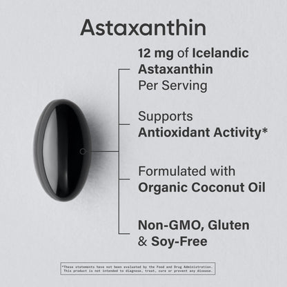 Sports Research® Triple Strength Astaxanthin 12mg w/Organic Coconut Oil - Antioxidant Supplement for Skin & Eye Health Support* - Soy Free · Non-GMO · Gluten Free - 60 Softgels Sports Research buy supplements Au