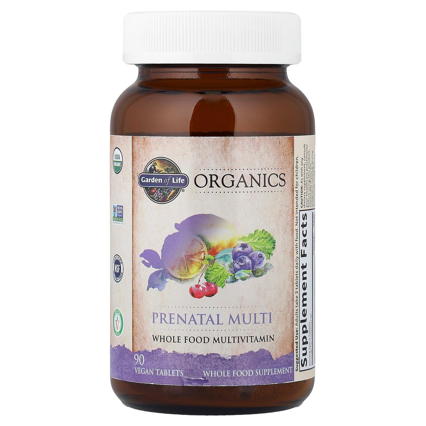 Garden of Life Organics Prenatal Multivitamin with Folate, B6, B12, D3 & Iron – Prenatal Vitamins for Women with Energy Metabolism Support for Healthy Fetal Development
