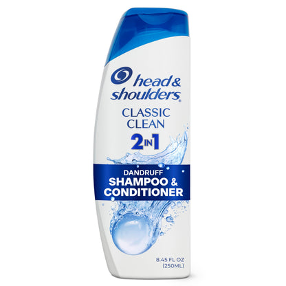 Head & Shoulders Anti-Dandruff Shampoo and Conditioner, Classic Clean 2-in-1, 1% Pyrithione Zinc, Flake Control, Deep Clean