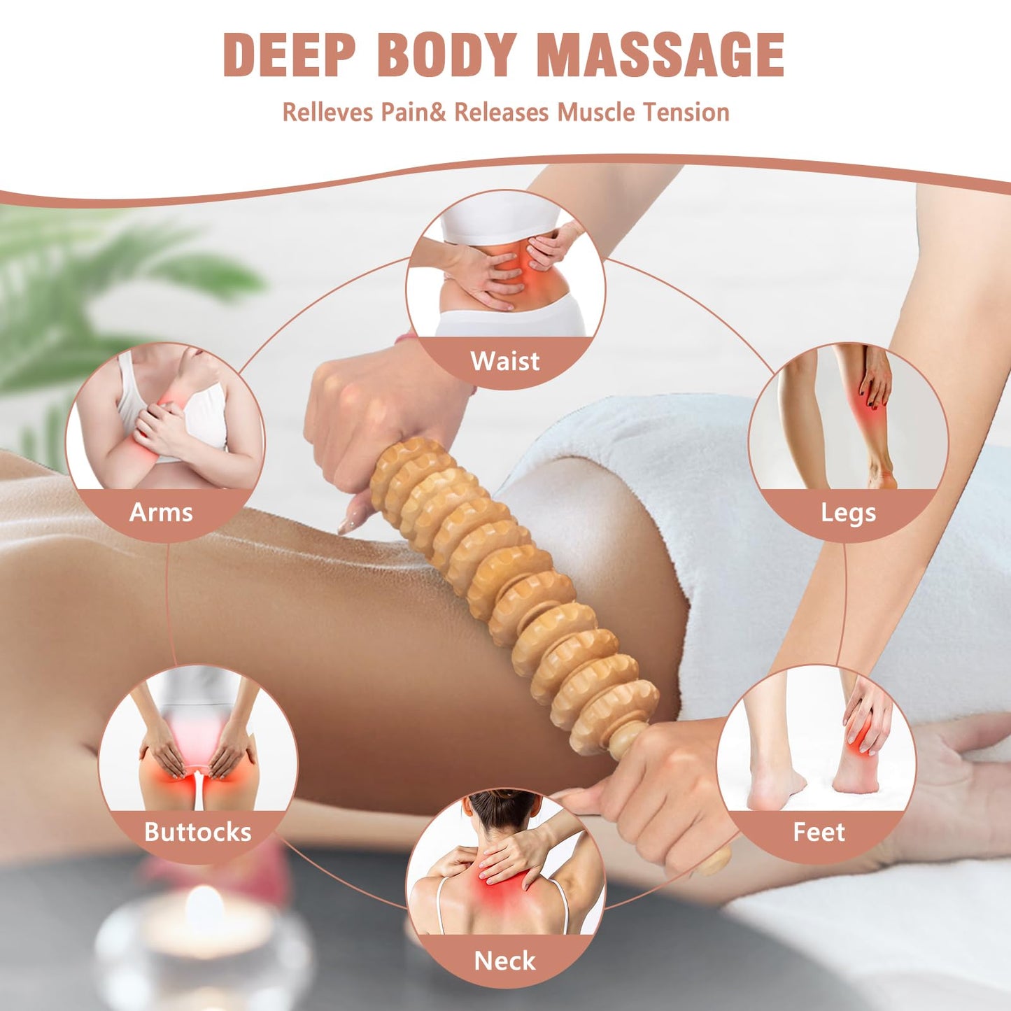 KintKita Wood Therapy Massage Tools 3 in 1,Wooden Lymphatic Drainage Massager, Body Sculpting Tools Cellulite Massager for Maderoterapia, Body Contouring, Relief Muscle, Anti-Cellulite KintKita buy supplements Au