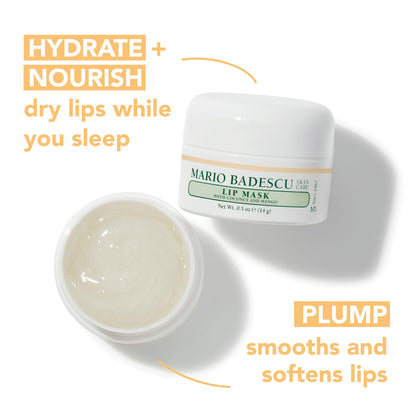 Mario Badescu Lip Mask with Coconut and Mango for All Skin Types, Overnight Lip Treatment Enriched With Skin Softening Coconut Oil, Sunflower Seed Oil and Hydrating Shea Butter, 0.5 Ounces Mario BadescuBuy Supplements Australia