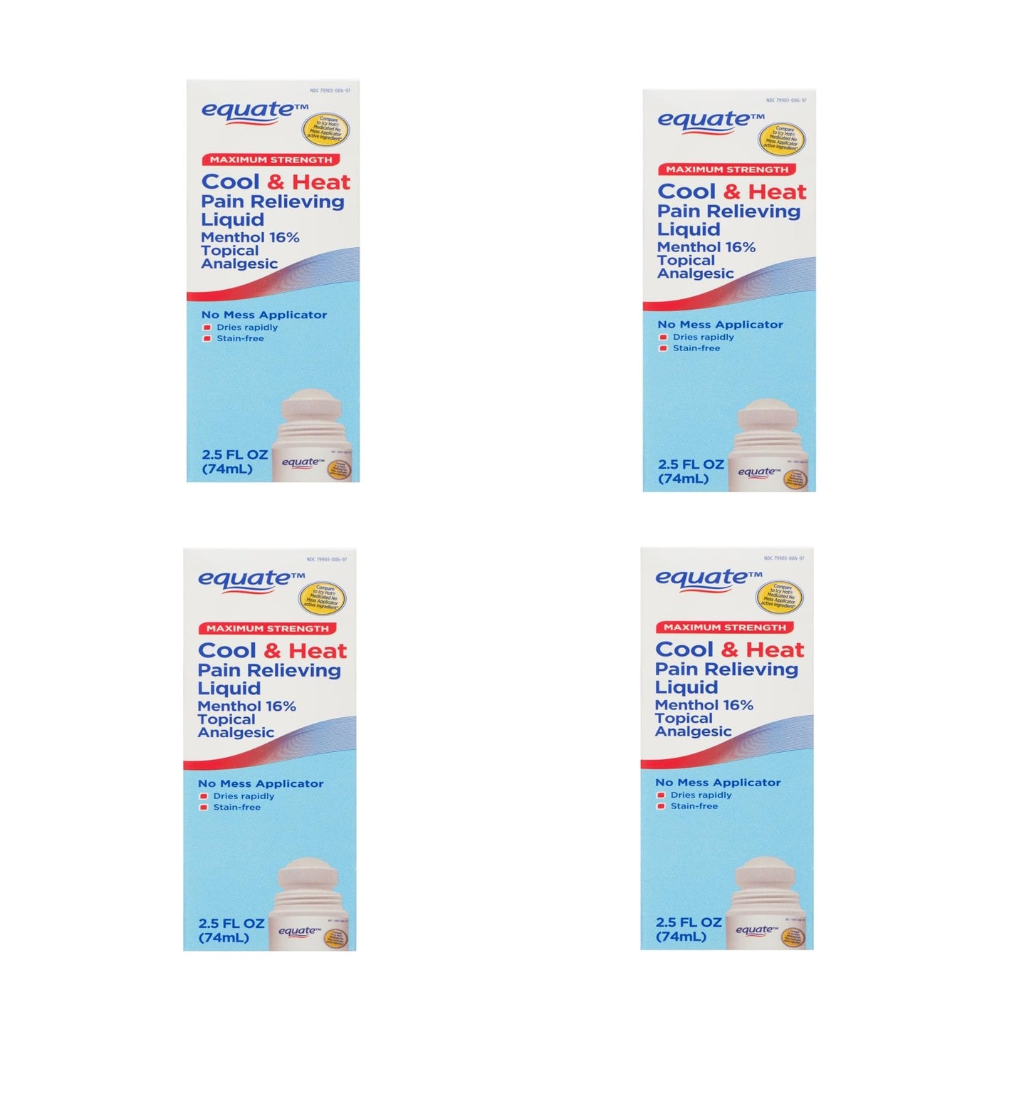Equate Maximum Strength Cool & Heat, Equate Cool & Heat Pain Relief, Joint Pain Relief, 2.5 fl. oz, Pack of 2 Aus HealthcareBuy Supplements Australia