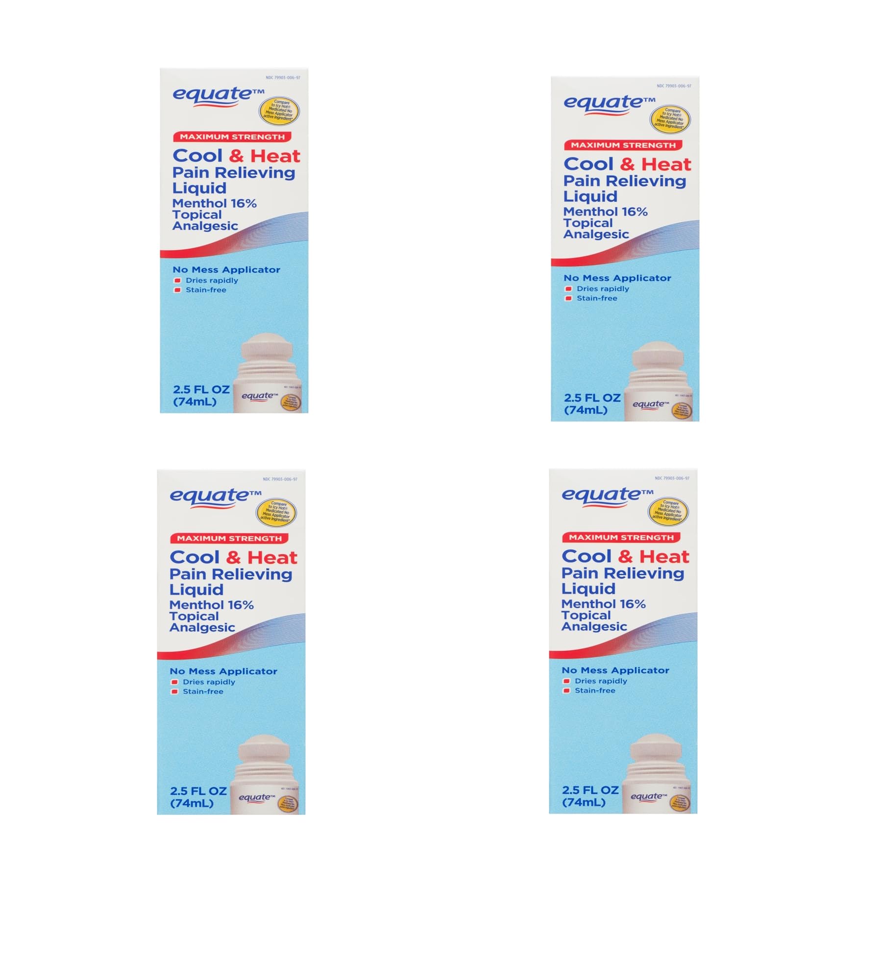 Equate Maximum Strength Cool & Heat, Equate Cool & Heat Pain Relief, Joint Pain Relief, 2.5 fl. oz, Pack of 2 Aus HealthcareBuy Supplements Australia