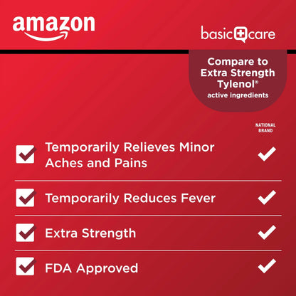 Amazon Basic Care Extra Strength Pain Relief, Acetaminophen Caplets, 500 mg, 200 Count Amazon Basic CareBuy Supplements Australia
