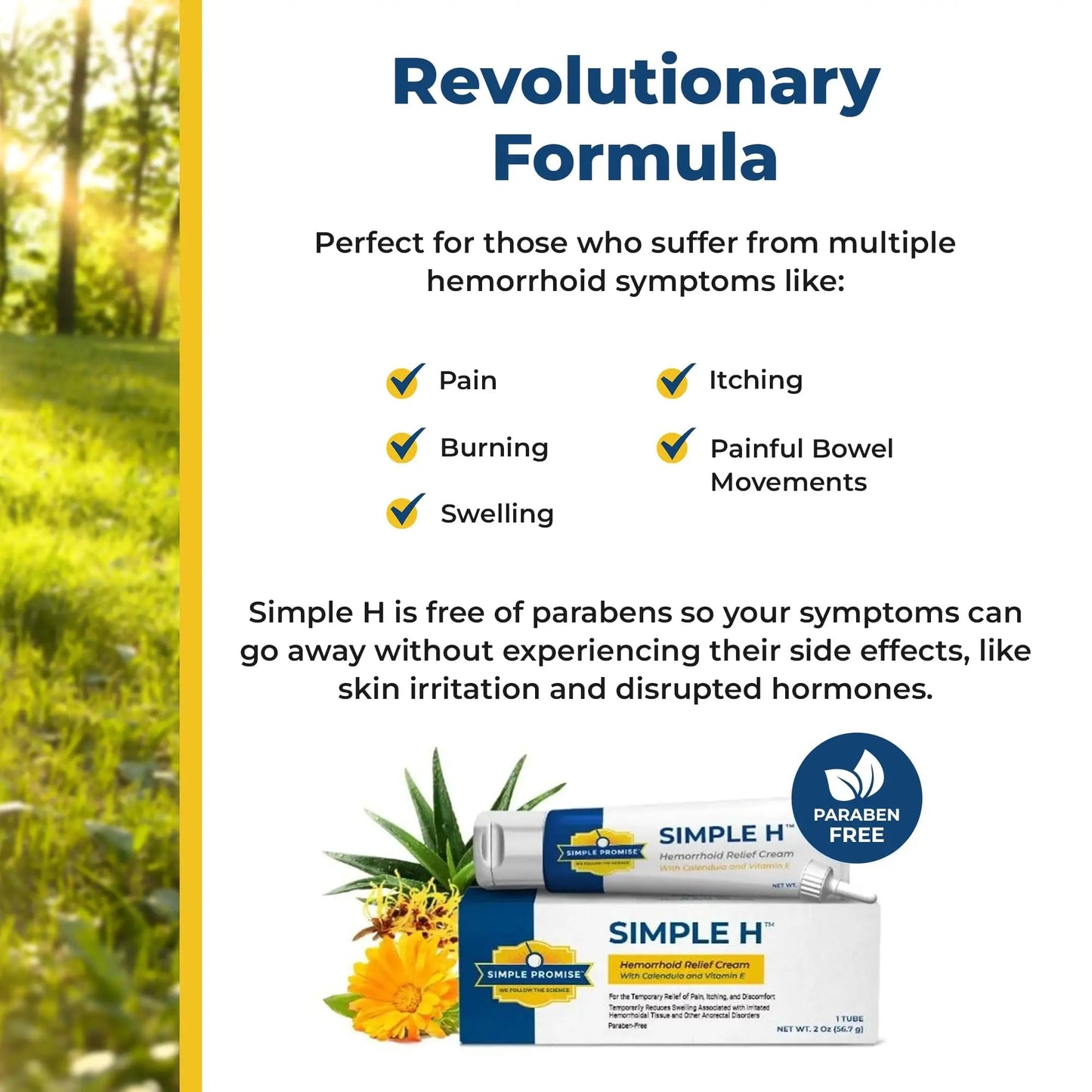 Simple Promise – Simple H Hemorrhoid Cream – Gentle Fast-Absorbing Formula with 28 Potent Ingredients & Enhanced Delivery System – Paraben-Free, Promotes Comfort & Relief, 2 oz Simple PromiseBuy Supplements Australia