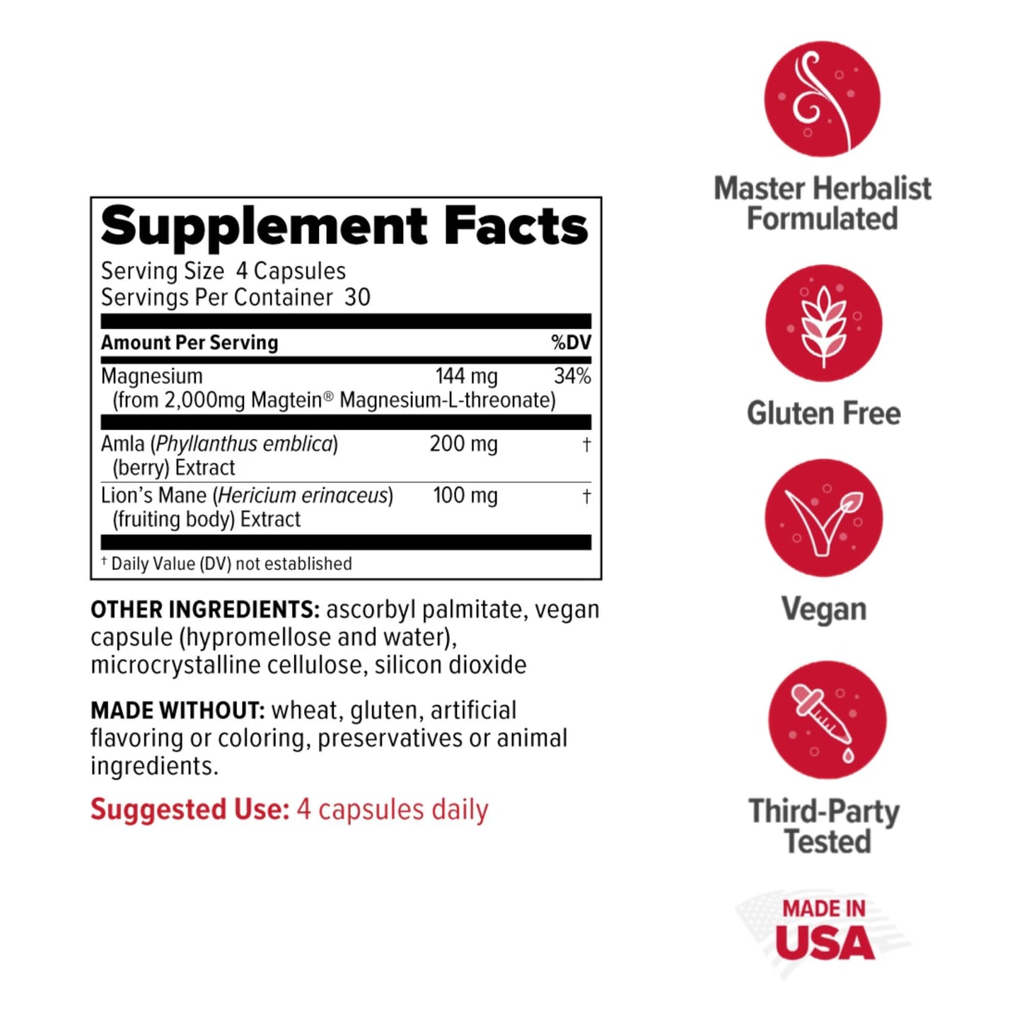 Redd Remedies, Brain Awakening, Supports Cognitive Function and Focus, 120 Vegan Capsules Redd Remedies buy supplements Au