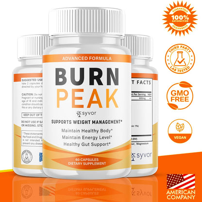 (5 Pack) Burn Peak Capsules, Official Burnpeak Pink Salt Pills with All Natural Ingredients, Advanced Health and Wellness Supplement with Premium Vitamins for Active Lifestyle Support (300 Capsules) Syvor buy supplements Au