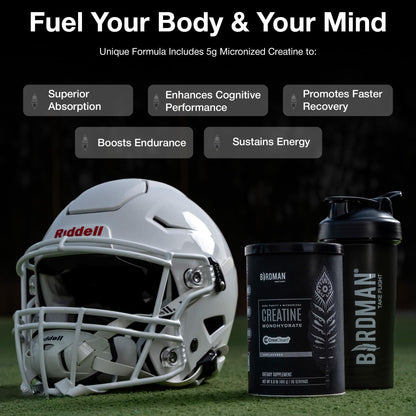 BIRDMAN Micronized Creatine Monohydrate Powder, Muscle Recovery, Caffeine Free, Creatine Pre Workout, Vegan, Post Workout, Gluten Free, Sugar Free