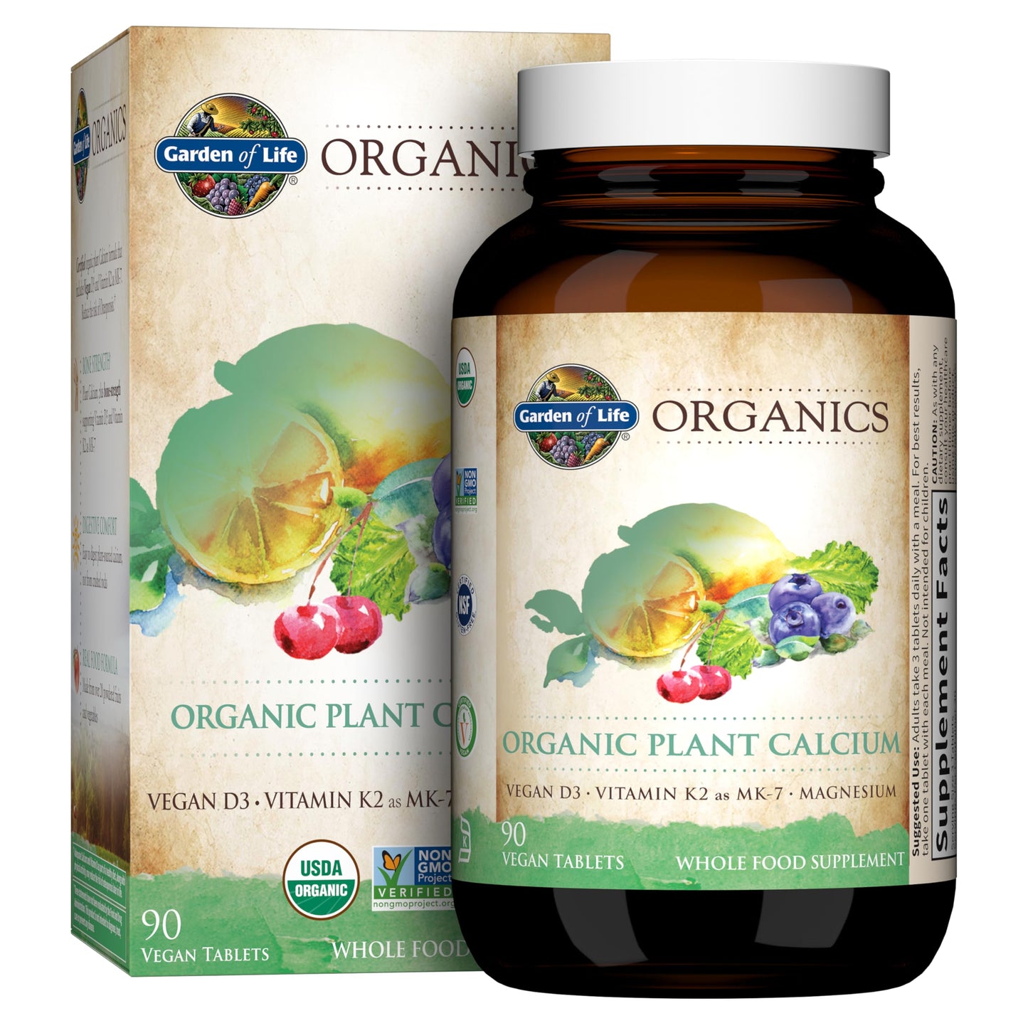 Garden of Life Calcium Supplement with Magnesium & Organic Vitamin D3 K2, Made from Whole Foods, Gluten-Free, 90 Count Garden of LifeBuy Supplements Australia