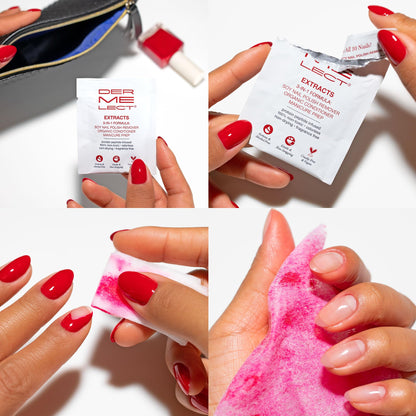 Dermelect Clean & Care Nail Renewal Kit – Nailcare Treatment Set with Ridge Filler, Nail Brightener & Polish Remover Wipes – Strengthens, Brightens