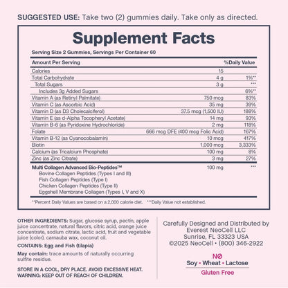 NeoCell Women's Multi Gummy with Collagen | 120 Gummies | Essential Vitamins & Minerals | Berry Flavor Supplement NeoCell