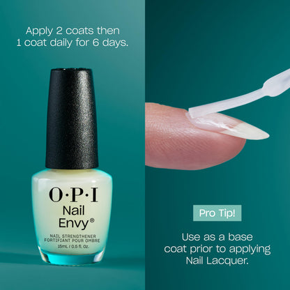 OPI Nail Envy Strengthener Pink to Envy | Sheer Soft Pink Crème Strengthening Nail Polish Treatment | Strengthen Weak & Thin Nails