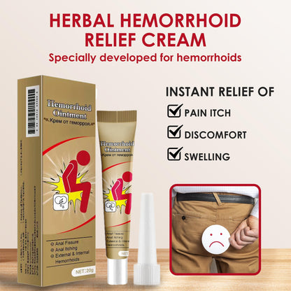 Hemorrhoid Cream, Herbal Hemorrhoid Ointment, Natural Itching & Burning Relief Hemorrhoidal Cream, External Discomfort Support for Men Women 20g GenericBuy Supplements Australia
