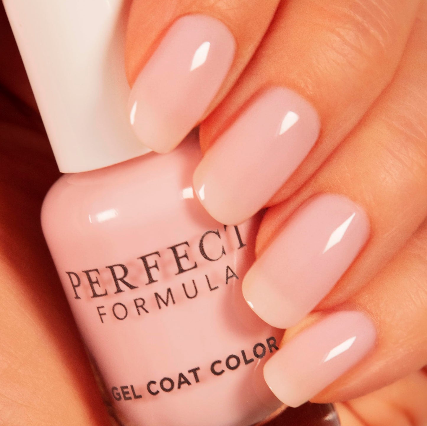 Perfect Formula Gel Coat Manicure Set - Nail Strengthener, Keratin Nail Treatment, Pink, Powder Pink, Taupe and Clear - Nail Strengthener for Damaged Nails